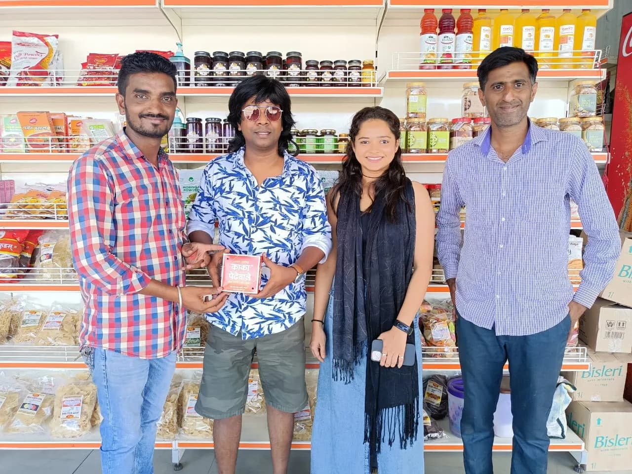 Celebrity visiting Kaka Pedhewale
