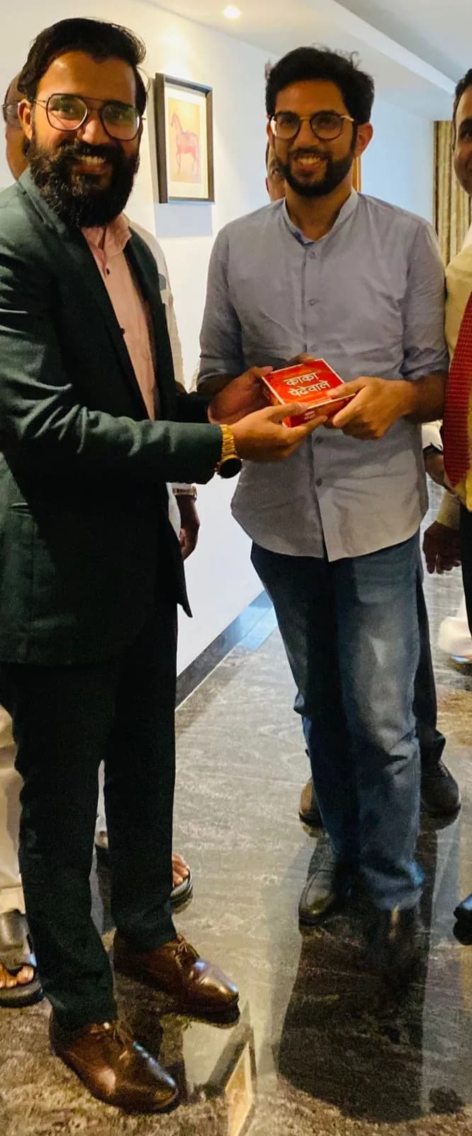 Celebrity visiting Kaka Pedhewale