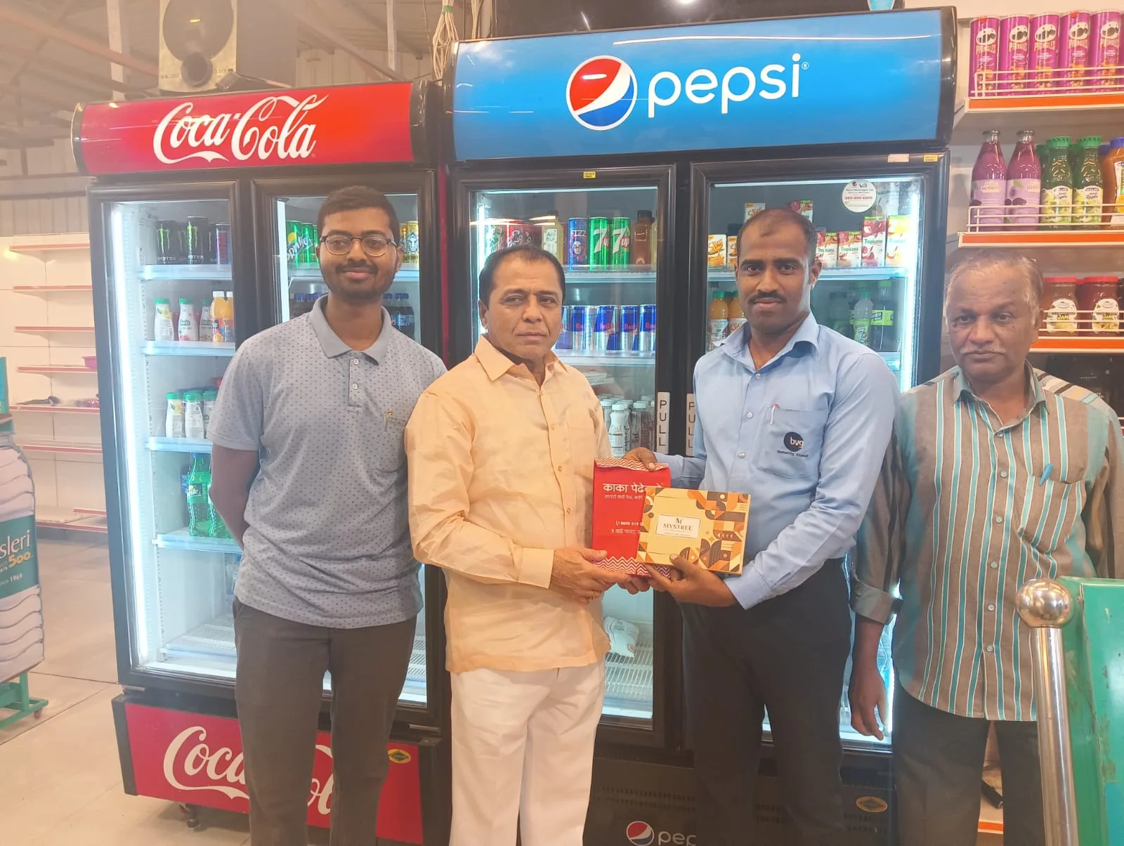 Celebrity visiting Kaka Pedhewale