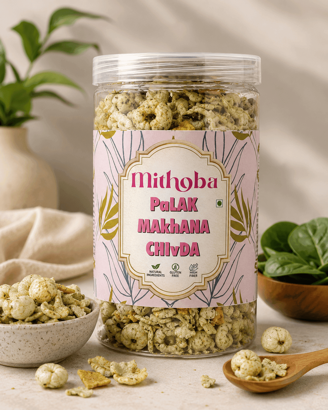 Palak Makhana Chiwda