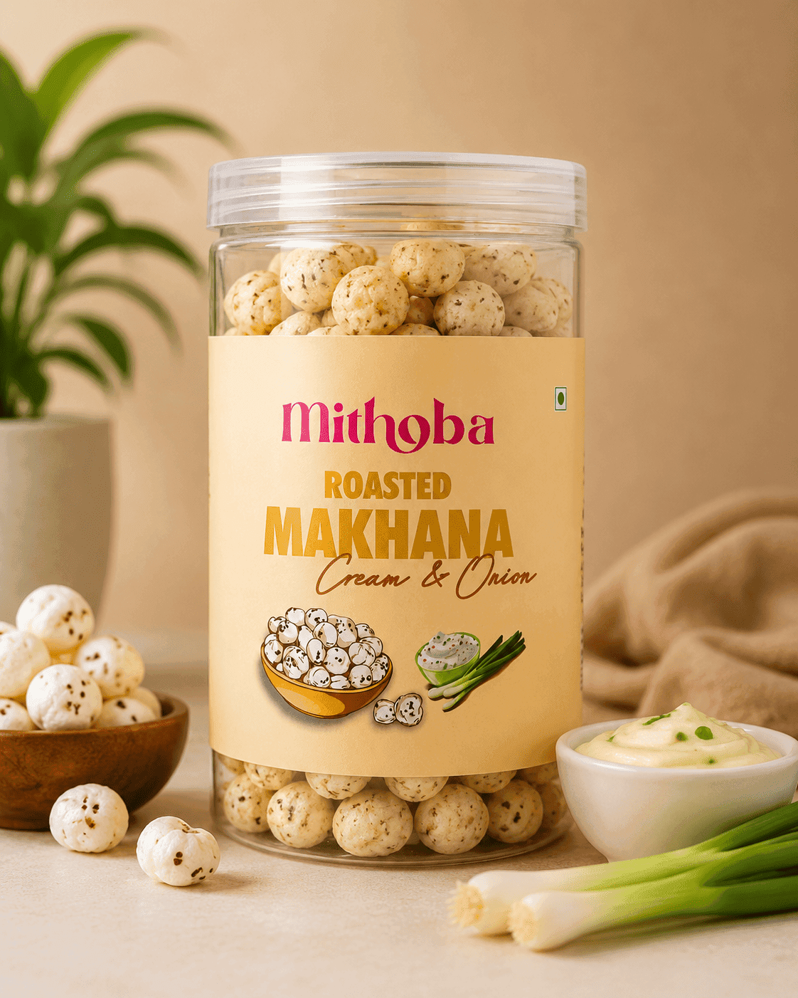 Roasted Makhana (Cream & Onion)